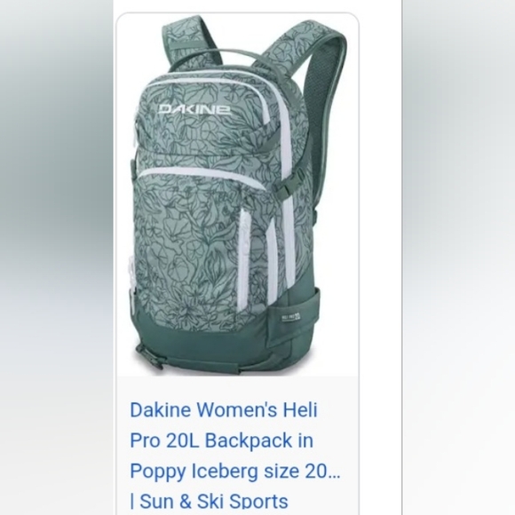 Dakine Women's Backpack - Green and Gray Poppy Iceberg Size 20 - Picture 1 of 2